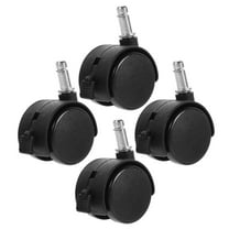 PENIKOKO 4-Pack Black Caster Wheels Replacement for Kitchen Cart, Office and Furniture Rolling Casters