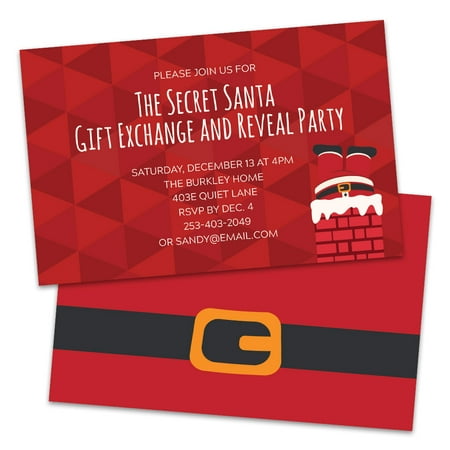 Personalized Santa Christmas Party Invitation (Best Christmas Party Invitations)
