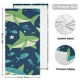 thumbnail image 4 of Yayeee Hand Towels for Bathroom Set of 2 Quick Dry Super Absorbent Soft Hand Shower Towels, 28" x 14", Sharks Pattern, 4 of 8