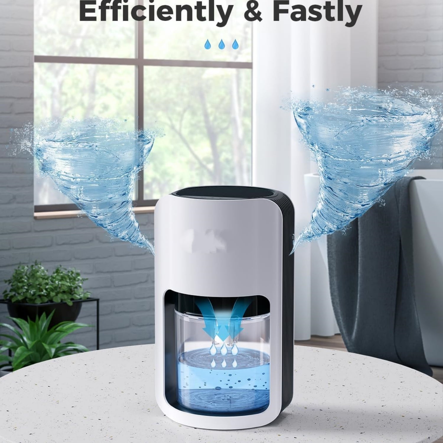 Dehumidifiers for Home, 42oz Dehumidifier for Bathroom, Dehumidifiers for Room with Auto Shut Off, Auto Defrost Quiet Dehumidifier for Bedroom Wardrobe Closet Trailer RV