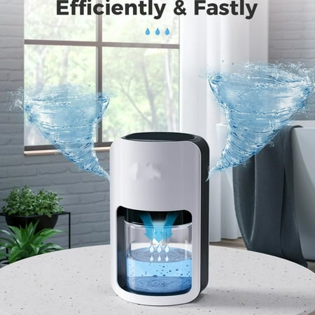 Dehumidifiers for Home, 42oz Dehumidifier for Bathroom, Dehumidifiers for Room with Auto Shut Off, Auto Defrost Quiet Dehumidifier for Bedroom Wardrobe Closet Trailer RV