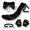 Black, variant on Plush Cat Ears and Tail Paws Gloves,Wolf Fox Ears Long Tail and Leather Neck Chocker Set for Halloween,Fox Wolf Ears Headband Animal Cosplay Party Costume