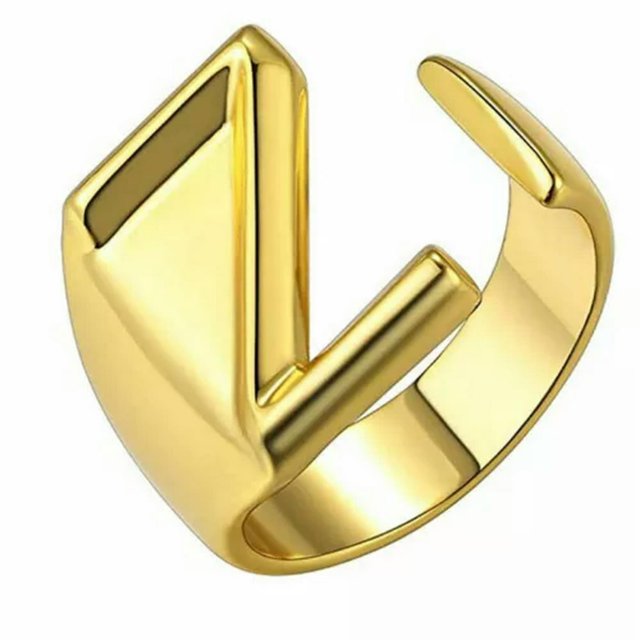 CUITING Fashion Adjustable Initial Alphabet Letter A-Z Ring Finger Rings Women Jewellery-Silver C