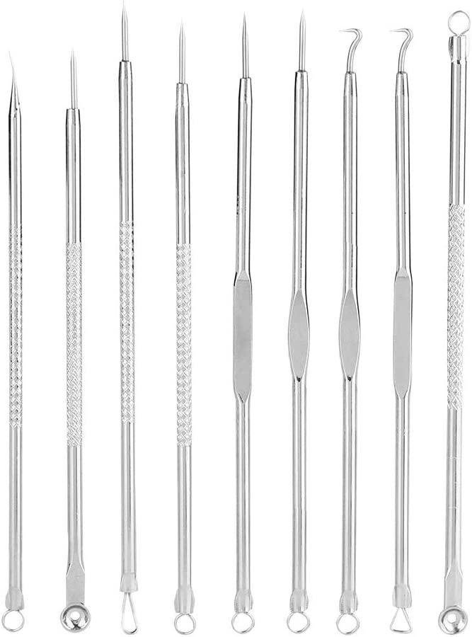 Blackhead Removal Tool Kit, Pimple Removal Tool Set 9Pcs Blackhead