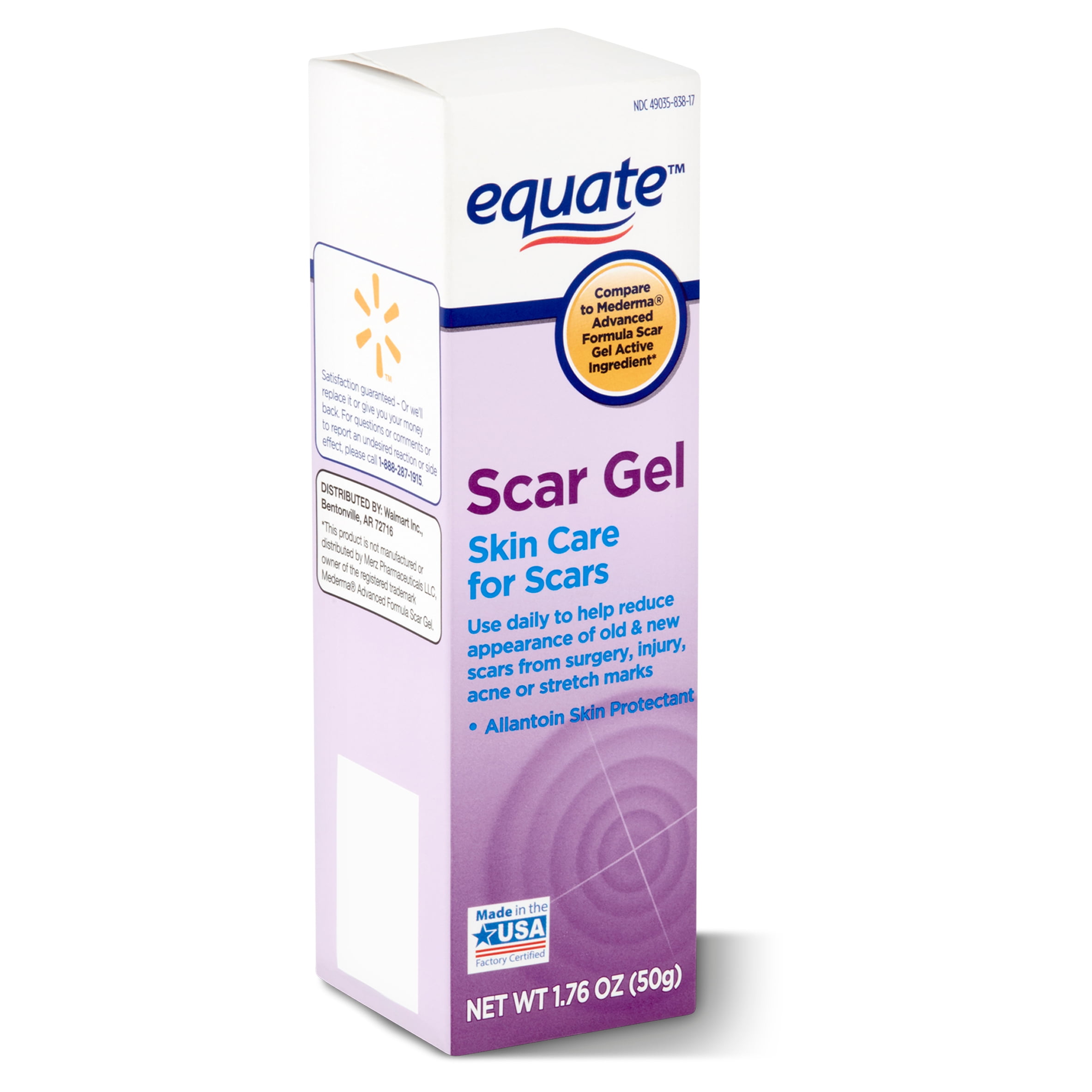 Equate Scar Gel, Skin Care for Scars, 1.76 oz