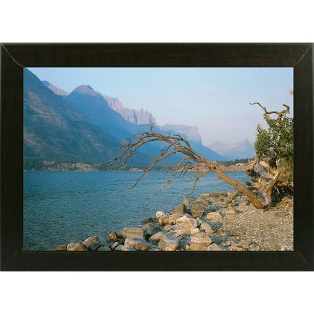 Glacier National Park 13-GORSEM69890 Print 19.25"x28.5" by Gordon Semmens in a Affordable Brazilian Walnut Medium