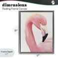thumbnail image 4 of Stupell Industries Coastal Serene Pink Flamingo Portrait Gray Floating Frame Canvas Art, 17 x 21, by The Prints Vibe, 4 of 8