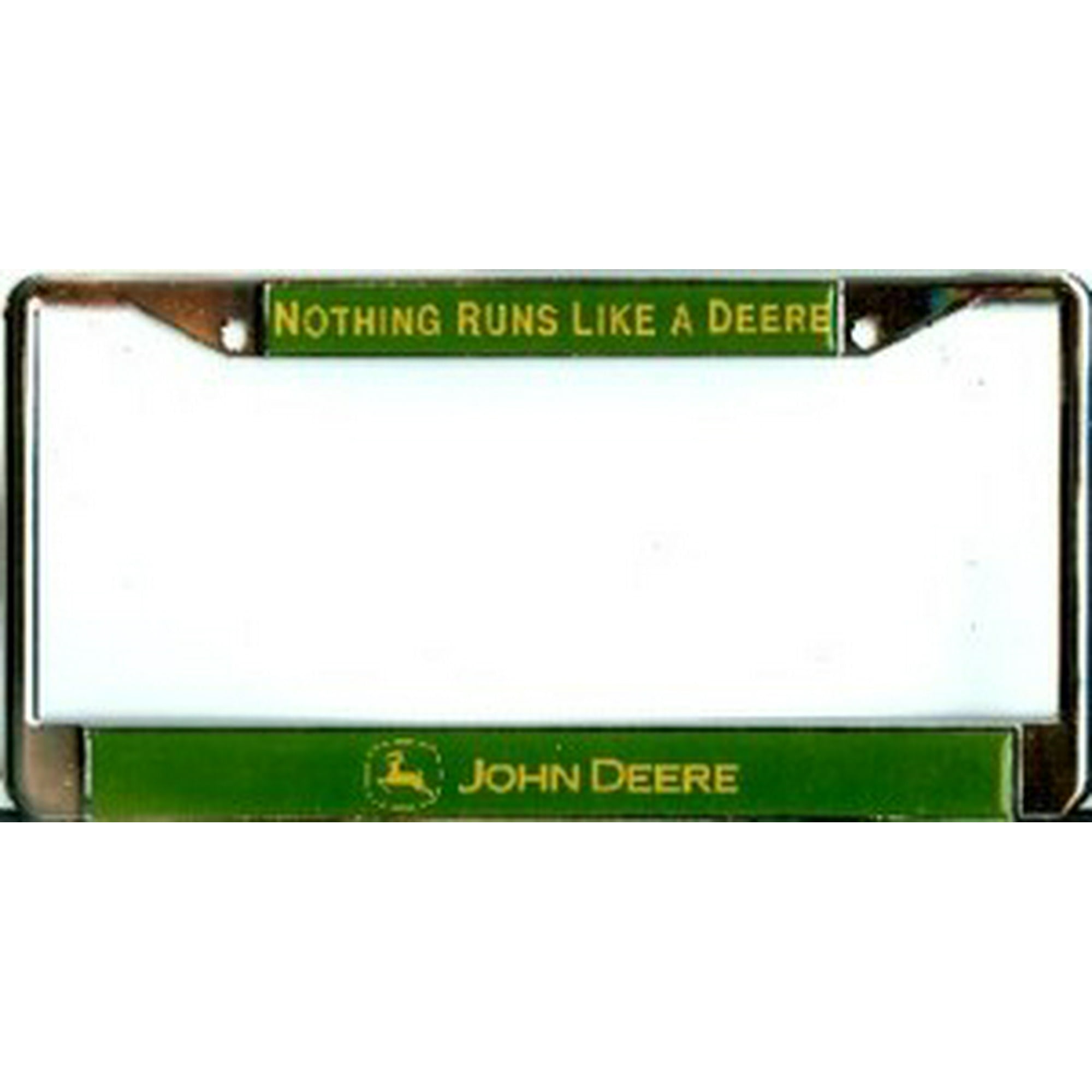 John Deere Chrome And Green License Plate Frame Canada