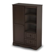 South Shore Savannah Armoire with Drawers, Chocolate