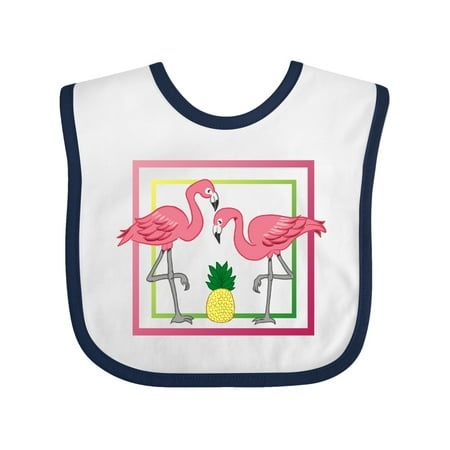 

Inktastic Flamingos And Pineapple Gift Baby Boy or Baby Girl Bib