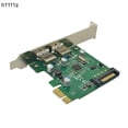 thumbnail image 2 of USB 3. 0 PCI Express Expansion Card Adapter 2 Port USB3.0 Hub Internal SATA Power Supply USB 3 to PCIE PCI Express Adapter Cards Black, 2 of 6