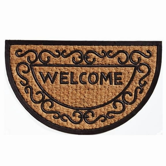 Calloway Mills 280031830 18 x 30 in. Nina Semicircle Doormat, Natural & Black