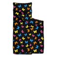 thumbnail image 2 of Butterfly and Multicolor Black Pattern Teens Toddler Nap Mat with Pillow, Sleeping Mat Bag for Preschool Daycare 50"x20", 2 of 6