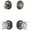 Antique Pewter, variant on Grandeur 801410 Newport Solid Brass Single Cylinder Keyed Entry Knobset And Deadbolt Combo