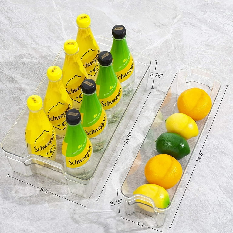 HOOJO Refrigerator Organizer Bins - 8pcs Clear Plastic Bins For Fridge –  JandWShippingGroup