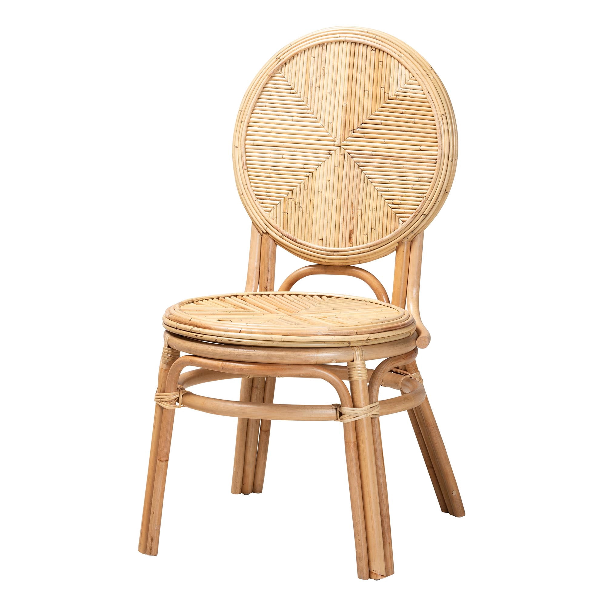 bali & pari Carita Rattan BOHO Dining Chair, Natural Brown
