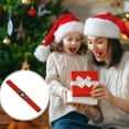thumbnail image 2 of Christmas Plush Wristband with Ring – 9.6 in Soft Fabric Bracelet Featuring Santa, Reindeer & Tree Designs for Kids Party Gifts & Holiday Outfits, 2 of 5