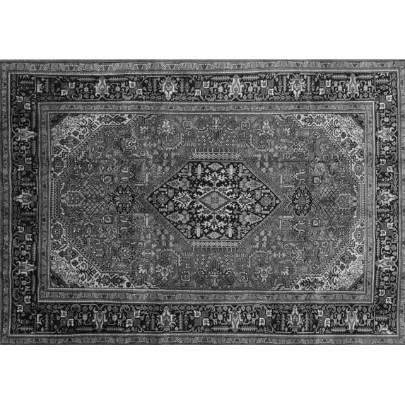 Ahgly Company Indoor Rectangle Persian Gray Traditional Area Rugs, 3' x 5'