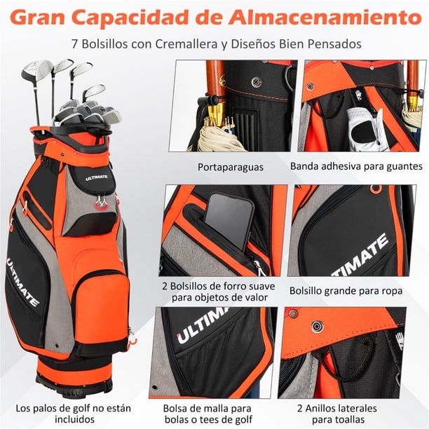 Costway Bolsa de Soporte de Golf Bolsa de Carro de Golf Ligera y