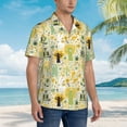 thumbnail image 2 of KLL Men's Hawaiian Shirt Short Sleeve Button Down Beach Shirts-Animal Tree, 2 of 5