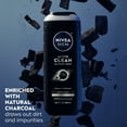 thumbnail image 5 of NIVEA MEN Active Clean 3-in-1 Men's Body Wash with Charcoal, Vanilla Bourbon Scent, 16.9 fl oz, 5 of 13