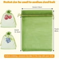 thumbnail image 4 of Xiao Hua 100Pcs Fruit Protection Bags, 6*9Inch Green Fruit Netting Cover Drawstring Mesh Bags Pest Barrier for Strawberry Blueberry Small Fruit（Green）, 4 of 5