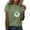 Army Green, variant on Summer T-Shirts for Womens Spring Flowers Print Shirts Top Casual Crew Neck Short Sleeve Blouses Fashion Loose Pullover Tops