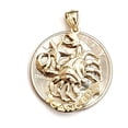 thumbnail image 4 of 14k yellow Gold crab cancer zodiac sign astrology Pendant charm fine jewelry 1.7g, 4 of 12