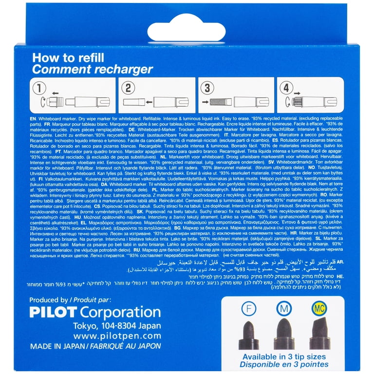 Pilot V Board Master S: Set 5 Pennarelli Lavagna Ultra Sottili, Punta 3,5 Mm Traccia 0,8 Mm, Blu