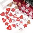 thumbnail image 3 of Campanas de copo de nieve de madera para decoración del hogar, 10 piezas, estrella de alce, adorno colgante para árbol de Navidad, accesorio artesanal, 2024, 3 of 4