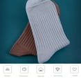 thumbnail image 3 of Calcetines tobilleros para hombre, 6 pares, calcetines de algodón para hombre y mujer, calcetines casuales de otoño e invierno, 3 of 5