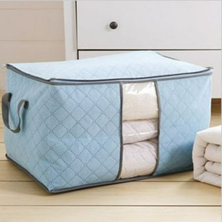 4 Large Bags - 4 Colors Large Foldable Storage Bag Clothes Quilt Sweater Organizer Pouch
