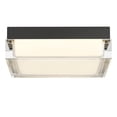 thumbnail image 4 of LiviNest 8-inch LED Flush Mount Light: Modern Rectangular Ceiling Lighting for Bathroom - Black Metal Frame with Clear Sides & 3 Color Temperature Selectable 3000K/4000K/5000K Dimmable Design for Bou, 4 of 5