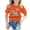 Orange, variant on Girls T-Shirt Dress Girls' Round Neck Cartoon Animal Patterned Printed Loose Casual Short Sleeved T Shirt, Size 10-12 Years
