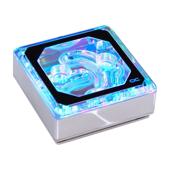 Alphacool Eisblock XPX Aurora Edge CPU Water Block, Digital RGB, Chrome/Plexi