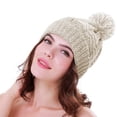 thumbnail image 7 of Whiteleopard Women's Winter Beanie Warm Lining - Thick Slouchy Cable Knit Skull Hat Ski Cap, 7 of 7