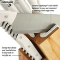 thumbnail image 5 of Farberware Edgekeeper Triple Riveted Knife Block Set with Built in Sharpener 14-piece in White, 5 of 15