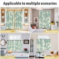 thumbnail image 5 of Green Floral Silhouette Kitchen Curtains Window Panels, Spring Farmhouse Vintage Flowers Insulated Window Treatment Curtain, Grommet Curtains for Bedroom/Living Room/Bathroom, 2 Piece 42"Wx45"L, 5 of 8