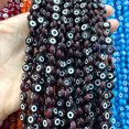 thumbnail image 1 of Cuentas de vidrio redondas planas de ojo de diablo, cuentas sueltas, accesorios de joyería semiacabada, 1 of 6