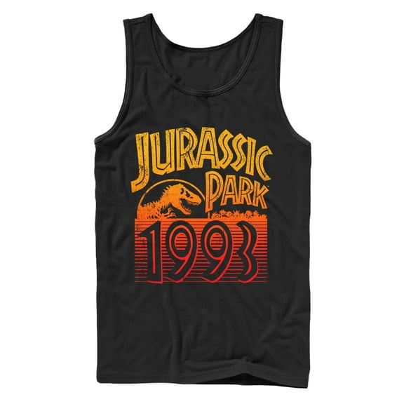 Men's Jurassic Park Retro 1993  Tank Top Black Small