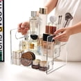 thumbnail image 4 of 1pc transparent acrylic cosmetic storage rack threelayer snap detachable handheld cosmetic container skincare desktop organizer, 4 of 7