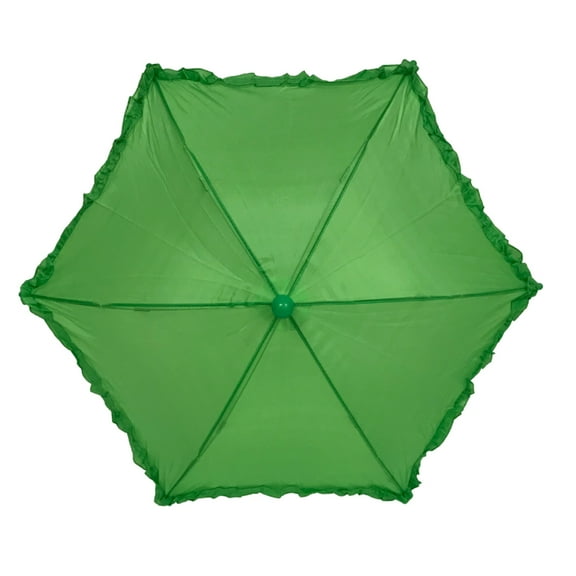 Green Umbrella with Ruffle 14.5" (Each)