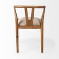 thumbnail image 4 of Maklaine Wood Dining Chair with Padded Fabric Seat in Brown, 4 of 8