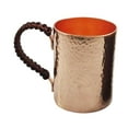 thumbnail image 2 of Taza de café de cobre, tazas de cóctel con asa, fácil de limpiar, portátil, para té, cerveza, taza para beber, para bar, viajes, hogar, fiesta, Oro, 2 of 8