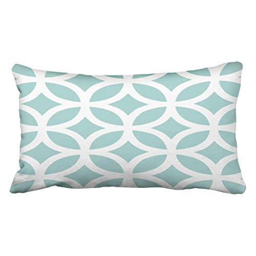 WinHome Decorative light Mint green and White Circle Pattern Throw
