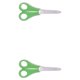 thumbnail image 1 of Kearding Tijeras para el aula con escala, bricolaje, hecho a mano, medición precisa, mango suave, tijeras multifuncionales para manualidades, Verde 2Conjunto, 1 of 6