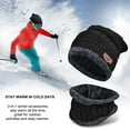 thumbnail image 2 of GRNSHTS Winter Beanie Hats Scarf Set Thick Warm Slouchy Beanies Hat Knit Skull Cap Neck Warmer for Men Women (Black), 2 of 9