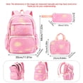 thumbnail image 2 of Schoolbag Backpack for College High Middle School Primary School Fashion Student bag, Cute Bookbag for Teens Women,3 PCS, 2 of 4