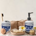 thumbnail image 5 of Ambesonne Skull Soap Dispenser & Toothbrush Holder Set, Anchor and Captains Hat, 2 Pcs, Persian Blue Grey, 5 of 5
