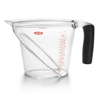 Crystalia Glass Liquid Measuring Cup, Small Measuring Pitcher, Angled Design Borosilicate Measure Jug with Measuring Lines for Kitchen, Oven Safe, 2